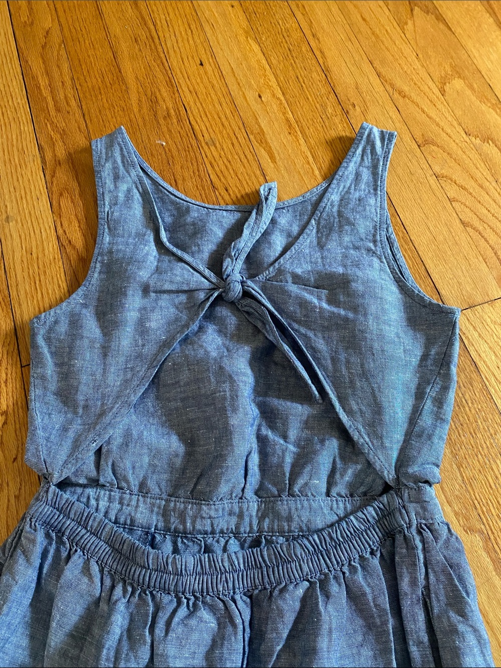 GAP Denim-Blue Backless Tie-Detail Sundress